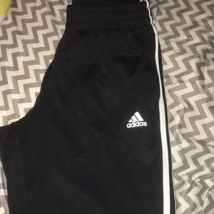 adidas black and white track pants